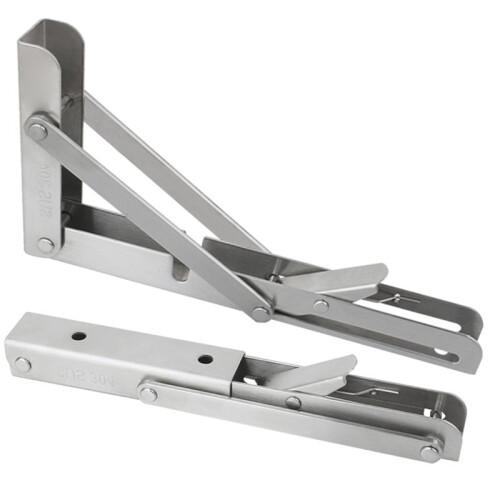 Adjustable Triangle Folding Angle Bracket 10'' Heavy Duty Support Wall Mounted for Bench Table Shelf Furniture Hardware