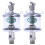 2X 50mL Engine Machine Lubricator Oil Gravity Drip Feed Oiler Clear+Silver 1