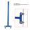 T Shaped Stainless Steel Bow Square Archery String Ruler Blue 8
