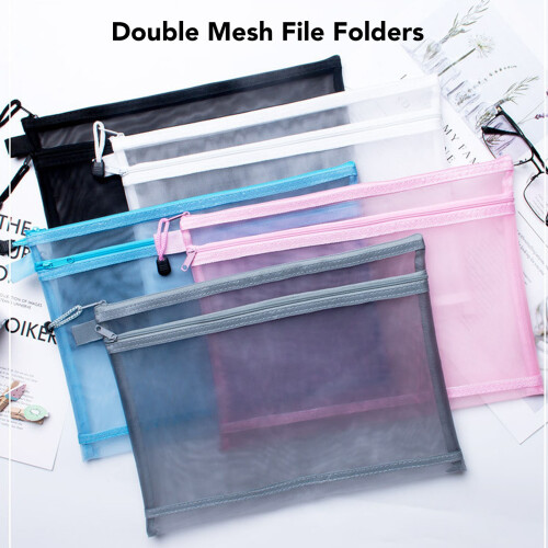 10 A5 Size Double Layer Mesh Pouches