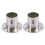 2X Closet Wardrobe 22mm Dia Pipe Hanging Rail Rod End Support Bracket 1