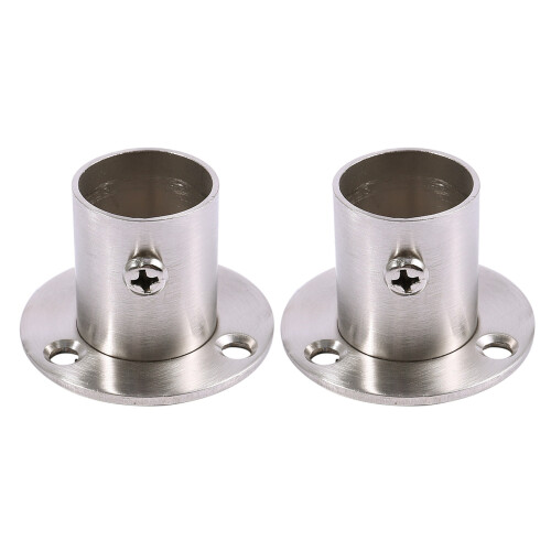 2X Placard Penderie 22Mm Dia Pipe Hanging Rail Rod End Support Support