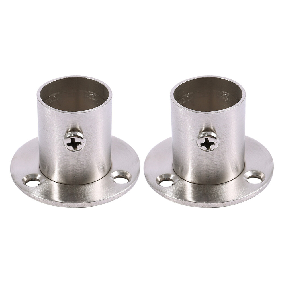 2X Closet Wardrobe 22Mm Dia Pipe Hanging Rail Rod End Support Bracket 4711934752021