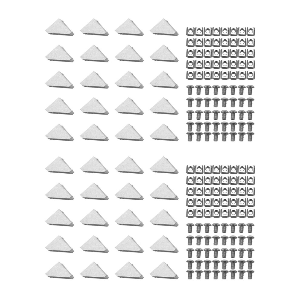 Photos - Paint Sprayer Aluminum Profile Connector Set,40pcs Corner Bracket,80pcs M5 x 10mm T-slot Nuts, 80pcs M5x10mm Hex Socket Cap Screw Bolt