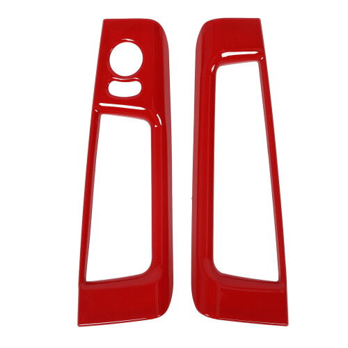 Interior Door Storage Organizer Cover Frame for Abarth 595 2007-2024 Red 1