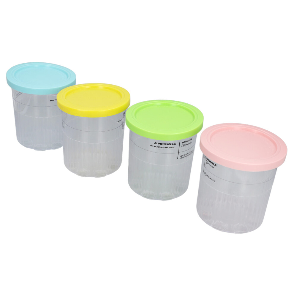 4pcs Baby Food Storage Jar 701-800ml Cream, 12.5x13.5cm