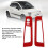 Interior Door Storage Organizer Cover Frame for Abarth 595 2007-2024 Red 4