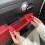 Interior Door Storage Organizer Cover Frame for Abarth 595 2007-2024 Red 8
