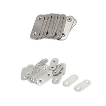 10Pcs 50x16mm Straight Joining Mending Flat Plate Bracket with 20Pcs 40mm Flat Bracket Straight Mending Fixing Plates
