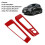 Interior Door Storage Organizer Cover Frame for Abarth 595 2007-2024 Red 6