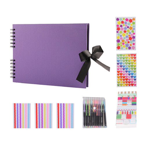 Ensemble complet de scrapbooking avec 80 pages et-Violet