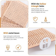 6Pcs 2.75x2.36 Inch Wooden Candle Wicks for DIY Candle Making Wooden Wicks for Candle Making Wood Wick