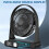 Desktop USB Kleine Ventilator, Kantoorventilator,  Draagbare Oplaadbare Digitale Displayventilator, Zwart 7