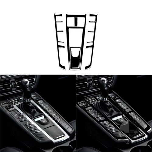 For  Macan 2014-2021 Car Accessories Interior Shift Panel Set Decorative Sticker ABS 2