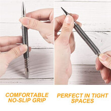 2Pcs Dual Nail Setters, 3/32&1/8Inch Spring Nail Set Hammerless Nail Setter Punch Set Door Hinge Pin Removal Tool