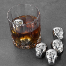 Piedras Enfriadoras de Acero Inoxidable Cubitos de Hielo Reutilizables con Cabeza de Calavera