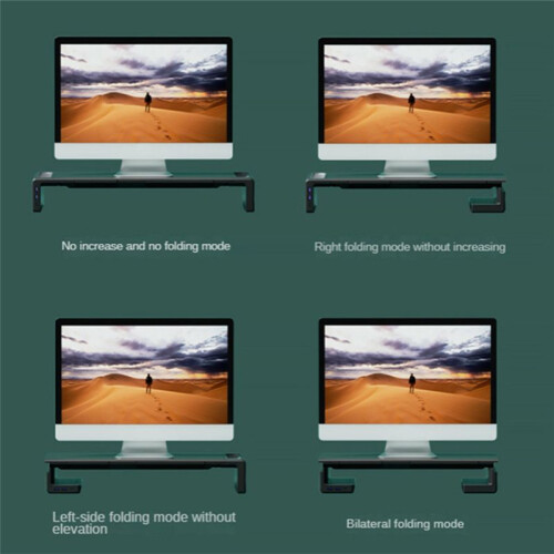 Monitor Increases Elevated USB Expansion and Folding Computer Desktop Storage Desktop Increase Base Bracket Organizer 1