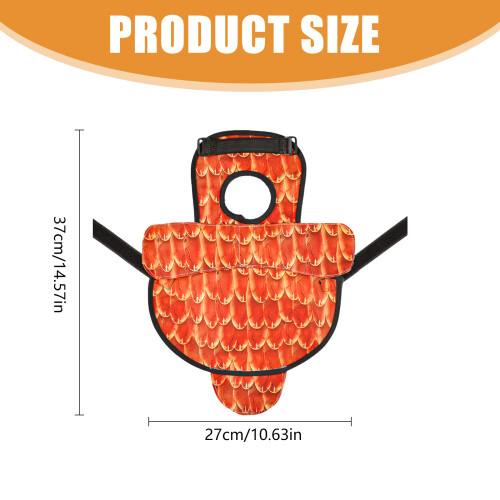 Hen Plume Protective Saddles Water Resistant-Rainbow Chicken 1