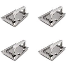 4X Stainless Steel 316 Flush Lift Ring Hatch Pull Handle Locker Cabinet Boat Marine Hardware