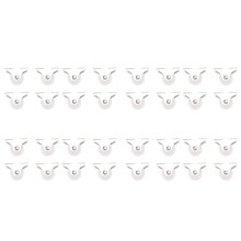 32 Pcs White Plastic 25mm Diameter Furniture Replacement Caster Wheel