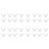 32 Pcs White Plastic 25mm Diameter Furniture Replacement Caster Wheel 1