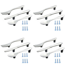 Silber Kuechenschrank Schrank Schublade Pull Griffe Knoepfe 12 Stk (Messer Gabel Loeffel)