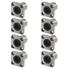 8X Bussningar Fyrkantiga Flänsade Långa Linjära Lager 12 mm X 21 mm X 30 mm