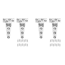 Marine Grade T Hinges, Boat Hinges, 6 Inch x 3 Inches, No Noise, Heavy Duty 316 Stainless Steel with Screws (4 PCS)