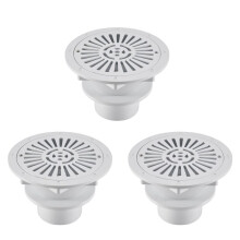3X Swimming Pool Main Drain Cover, ABS Swimming Pool Main Drain Floor Drain 2in Water Inlet Draining