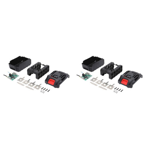 2X Power Tools Case BMS 21V Battery Storage Box for Wireless Electric Angle Grinder Cutting 18650 Battery Case