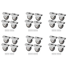 24 Pcs Casters Furniture Casters Small 25mm Fixed Casters Directional Movable Casters Movable Casters for Furniture