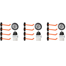 12 PCS Garage Hooks Heavy Duty Wall Mount,Tire Storage System with Anti-Slip Coating,Hang Heavy Tools for Bikes,Tools
