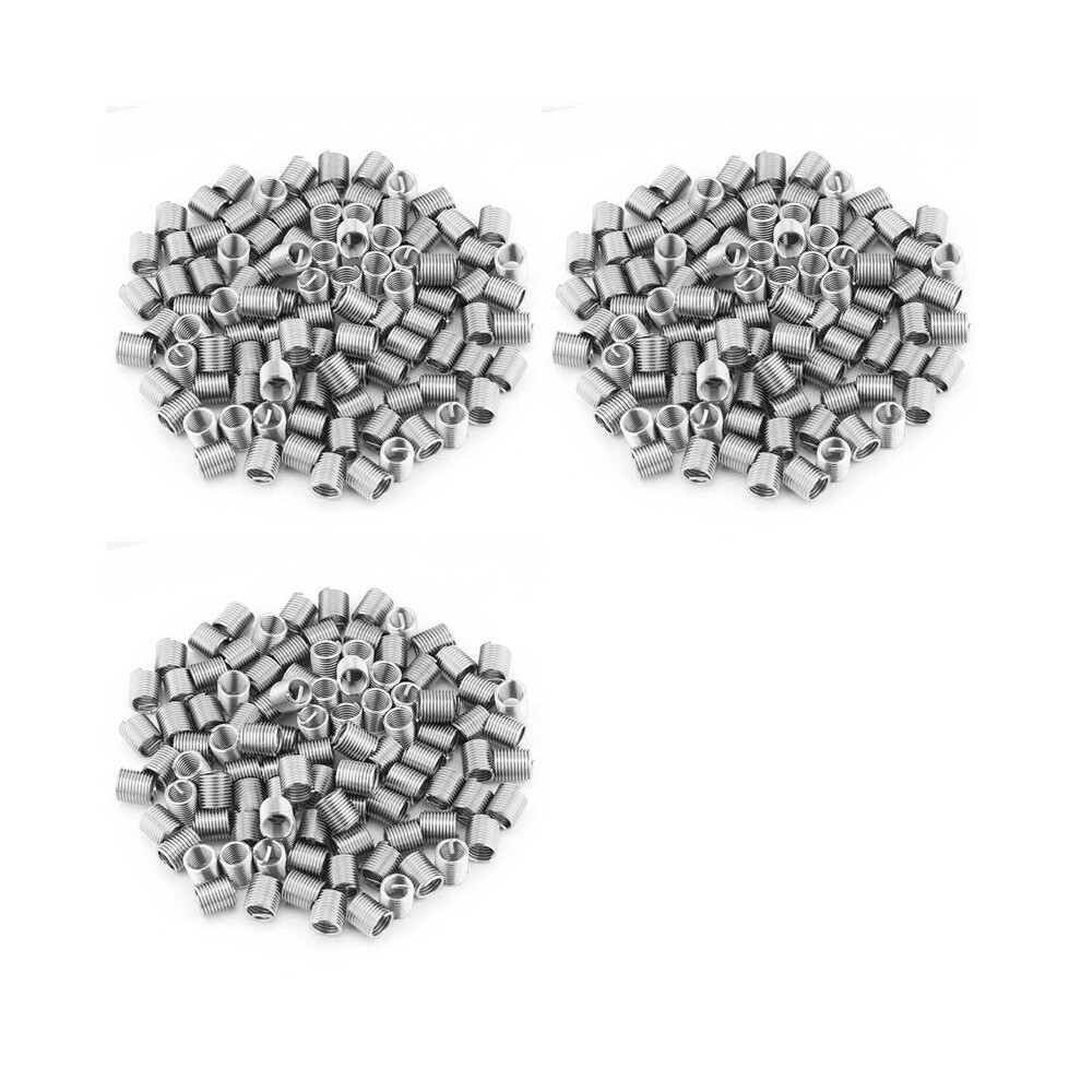300Pcs M8x1.25x2d Stainless Steel Coiled Wire Insert Set Helical Threaded Insert Wire Screw Sleeve Threads Repair Tools 4713031920143