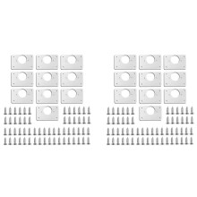 20Pcs Hinge Repair Plate for Cabinet Furniture Drawer Stainless Steel Door Panels Table Base Hinge Cup Repair Board