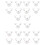 20 Pcs White Plastic 25mm Diameter Furniture Replacement Caster Wheel 2