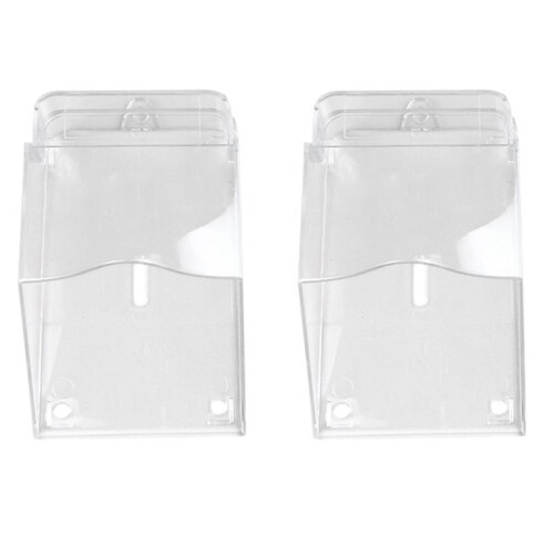 2X Cubierta Impermeable para Timbre Inalámbrico Timbres de Puerta Ring Chime Button Protector Transparente