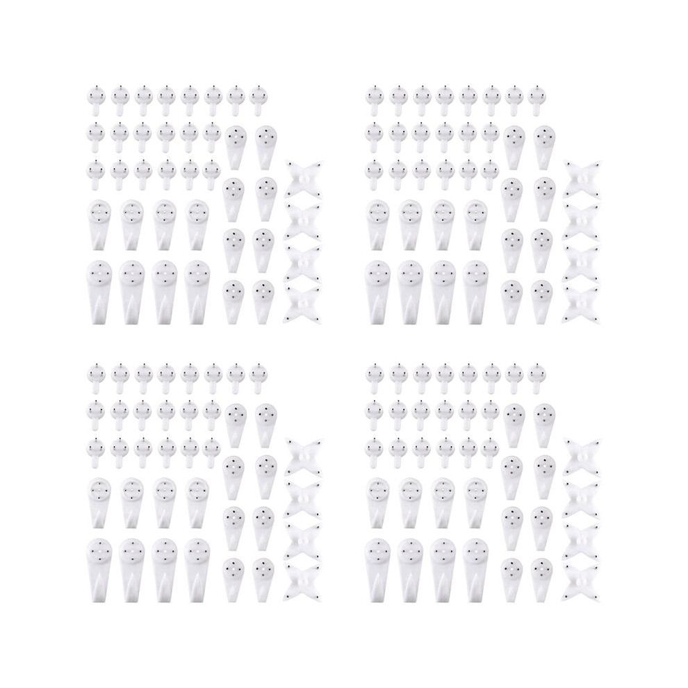 160Pc Invisible Nail Screws Wall Hooks Picture Hangers Traceless Photo Hook Multi Function Picture Painting Frame Hanger 4713491101069