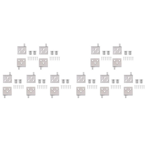 20Pcs Concealed Hinges Invisible Cabinet  and Down Door Pivot CT Corner Codes for Wood Panel Cupboard Display Support