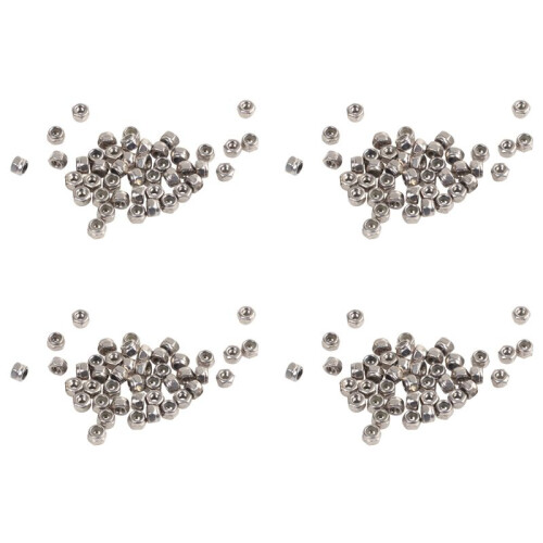 200Pcs M2 Zinc Plated Self-Locking Nylon Insert Hex Lock Nuts