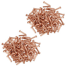 200 Pcs 5/64Inch x 25/64Inch Round  Copper Solid Rivets Fasteners