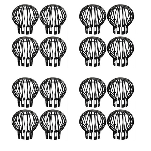 16PCS Gutter Guard Downspouts Filter Strainer Preventing Leaf Debris Branches Roof Moss From Clogging the Pipes