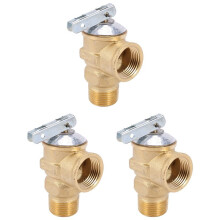 3Stück 3/4 Zoll NPT Amerikanischer Standard Blei Freier Warm Wasser Bereiter Sicherheits Ventil 150 Psi Messing ÜBerdruck Ventil