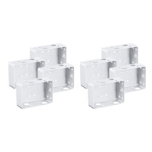 8 Pieces Blind Brackets 2 Inch Low Profile Box Mounting Bracket for Headrail (White)