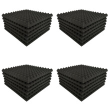 36 Pack Pyramid Shape Soundproof Foam Sound Proof Padding Treatment Panel for Echo Bass Insulation