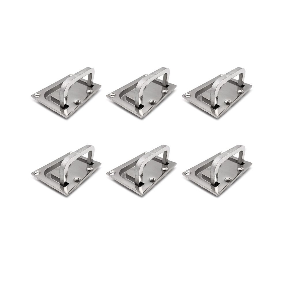 6X Stainless Steel 316 Flush Lift Ring Hatch Pull Handle Locker Cabinet Boat Marine Hardware 4712872014387