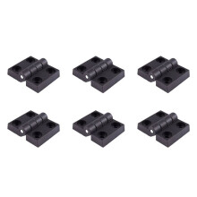 6pcs 63mm X 50mm Cabinet Plastic Hinge Door Hinges Hinge Black