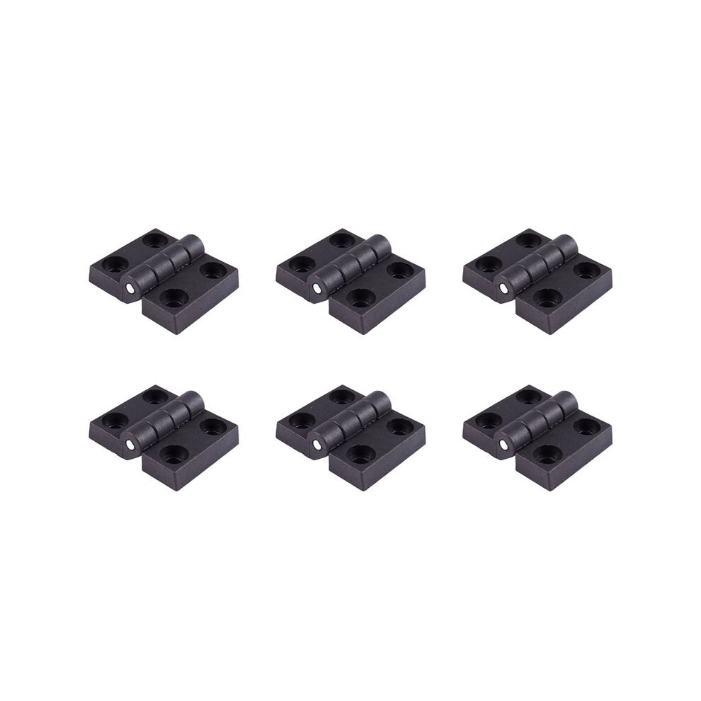 6Pcs 63Mm X 50Mm Cabinet Plastic Hinge Door Hinges Hinge Black 4713369845590