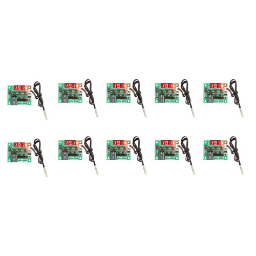 10 PCS W1209  12V Red Heat Cool Temp Thermostat Temperature Control  Temperature Controller