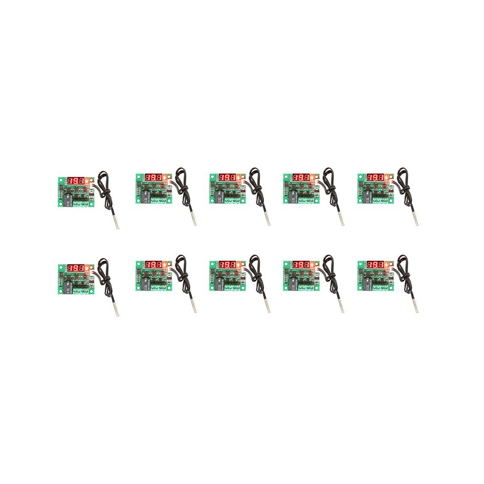 10 Pcs W1209 12V Heat Cool Temp Thermostat Temperature Control Temperature Controller Red 6031151174405
