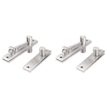 2X Pivot Hinge Stainless Steel Closet Door Hinges Rotation Hinges for Wooden Door Heavy Duty Closet Hinges